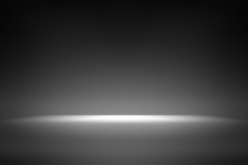 perspective floor backdrop black room studio with gray gradient spotlight backdrop background for display your product or artwork 