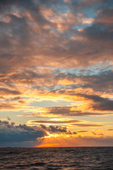 sunset over the sea