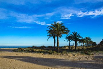 The end of the beach from Gandia-Spain