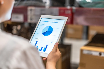woman working in warehouse