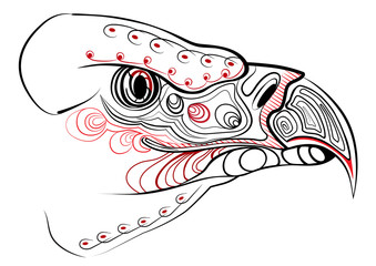 eagle head in the form of a tattoo