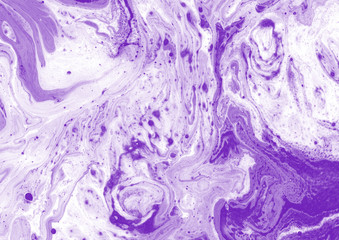 Beautiful painting. Unique hand painted decorative image for creative design of posters, websites, wallpapers and prints. Modern piece of art. Unusual artistic style. Violet and white paints.