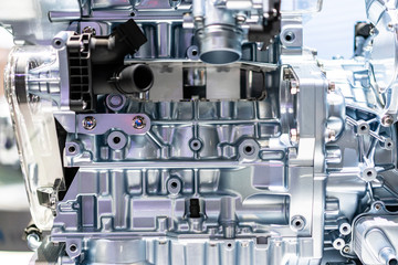 detail of engine in car