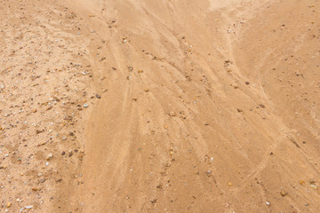 The Desert sandy land was eroded by wind and left beautiful texture.