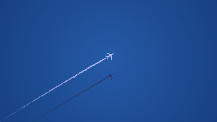 Flight over the ocean