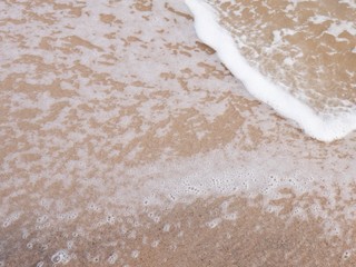 sand of beach and soft wave background