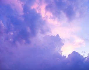 Obraz premium Blue sky with white clouds.