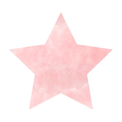 Pink isolated single transparent star