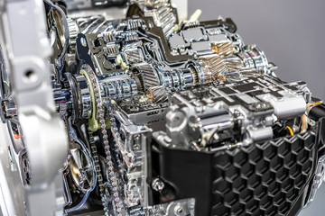 detail of engine in car