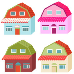 collection of cute houses for your design