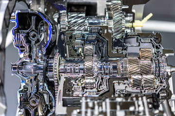 detail of engine in car