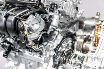 detail of engine in car