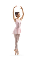 Naklejka premium Elegant female ballerina dancing