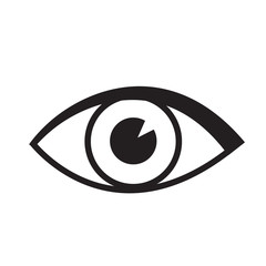 Eye icon vector isolated on white for web and mobile app