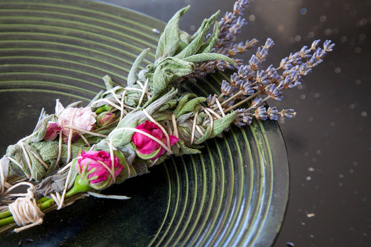Sage, Rose and Lavender Smudge Sticks for Cleansing the Environment