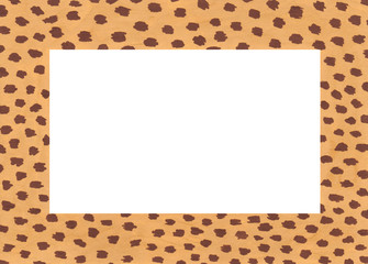 Handdrawed acrylic frame with cheetah spots © Ika.Artist