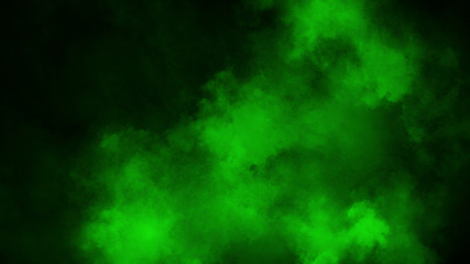 Green smoke stage studio. Abstract fog texture overlays.