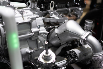 detail of engine in car