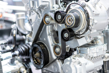 detail of engine in car