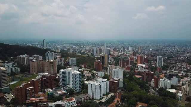 Drone Aerial footage of Cali, Colombia in South America
