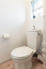 Clean white toilet
