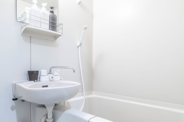Clean white bathroom