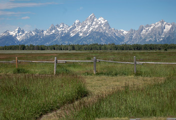 View of the Teton range at Grand Teton National Park