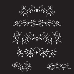 set of decorative elements