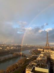 rainbow Paris eiffel tower 