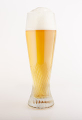 glass of beer on a white background. drink