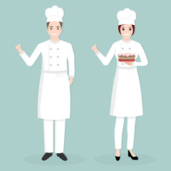 Chef character people icon illustration
