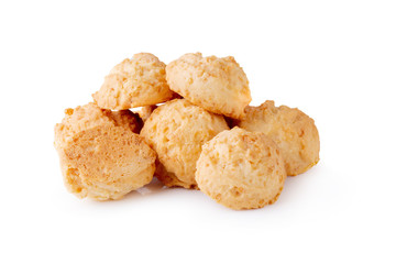 Delicious Coconut cookies isolated over a white background