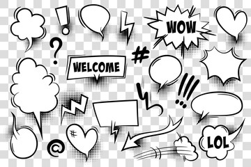 Comic book text speech bubble