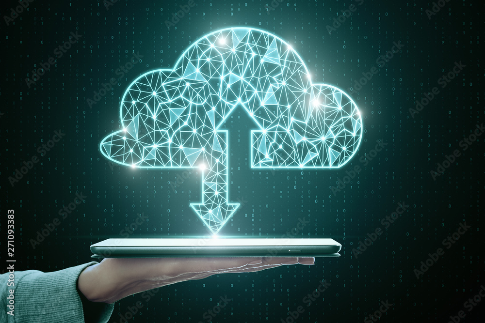 Poster Cloud computing and service concept