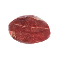 steak of fresh raw beef isolated on white