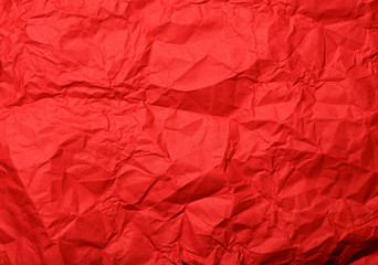 Crumpled red paper texture