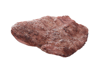 roasted steak of beef isolated on white background
