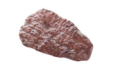roasted steak of beef isolated on white background