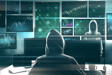 Hacking and forex concept