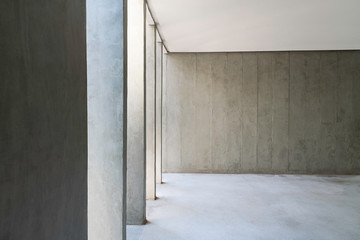 Concrete wall with lateral sunlight.