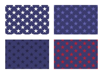 USA flag blue seamless background with stars for the Independence Day