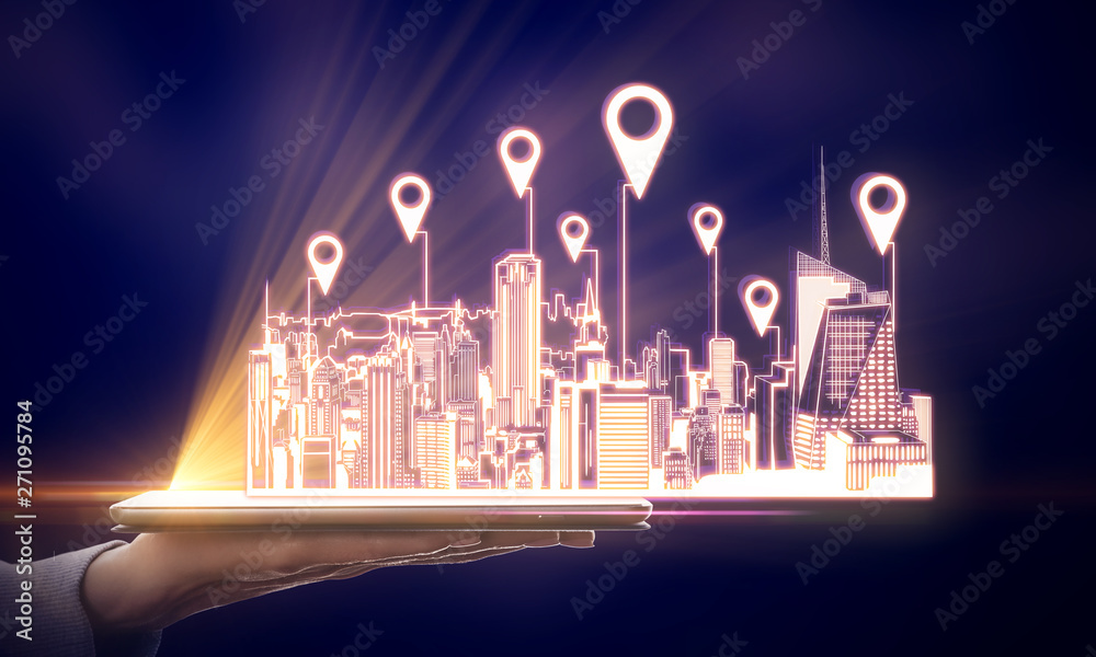 Poster Map and navigation concept