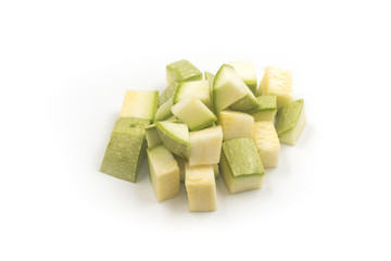 Zucchini Diced. Cut into cubes