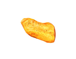 Naklejka na ściany i meble Tasty sweet potato chip isolated on white