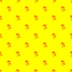 Tropical palm trees seamless pattern, flat design template, vector illustration