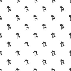 Tropical palm trees seamless pattern, flat design template, vector illustration