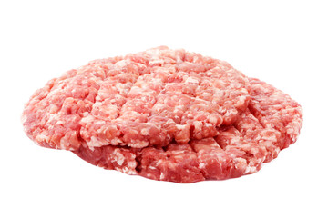 two hamburger isolated on white background