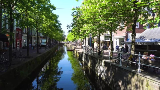 Delft old town in Holland
