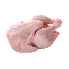 raw fresh chicken isolated on white