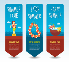 Travel and vacation vector banners